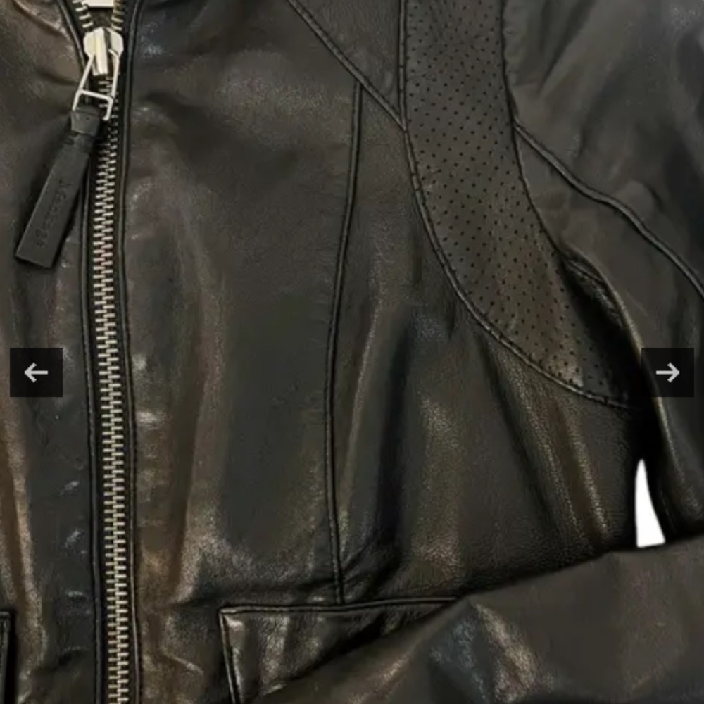 Mackage Black Leather Jacket - Picture 2 of 9